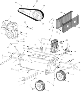 Air-Compressor Parts Diagram and Parts List for VT636000  Campbell Hausfeld Compressor